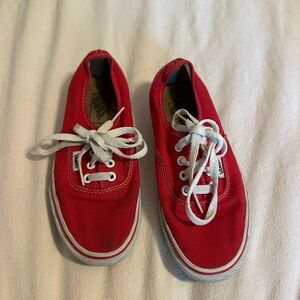 Red Vans Men size 4